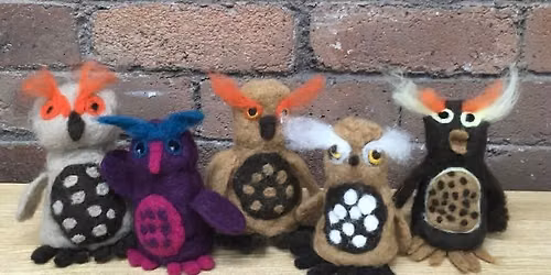 Needle Felted Owls