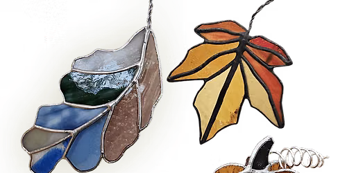 Stained Glass: Fall leaves and pumpkins