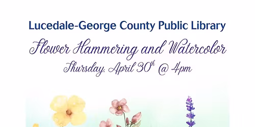 Flower Hammering & Watercolor Workshop