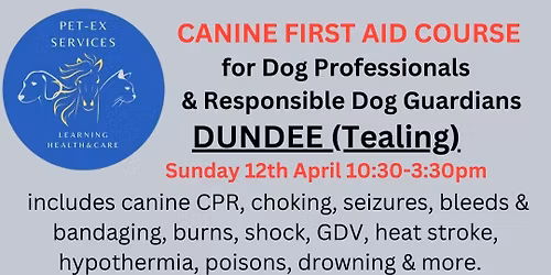 DUNDEE 12.4.26 Canine First Aid Course