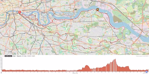 London Thames Path to Dartford Ride (train, ride, train)