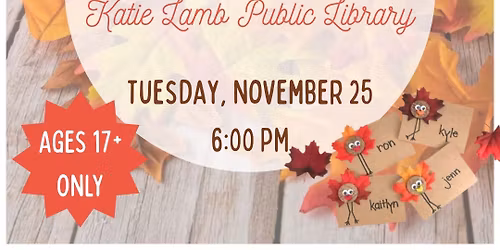 Adult Craft: Thanksgiving Turkey Placecards