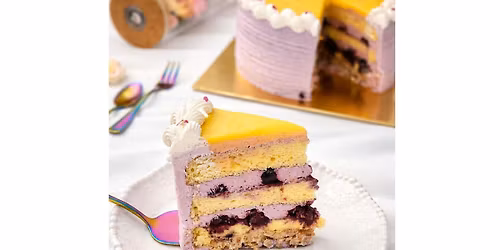 Blueberry Lemon Croustillant Cake