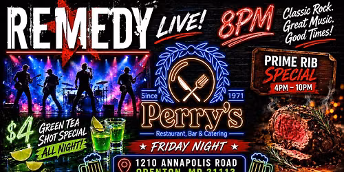 \ud83c\udfb8 Remedy Live at Perry\u2019s! \ud83c\udfb8