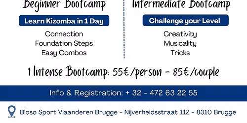 Kizomba Day Brugge - Intense Beginner & Intermediate Bootcamp