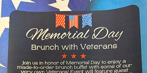 Memorial Day Brunch w\/ Veterans\ud83c\uddfa\ud83c\uddf8