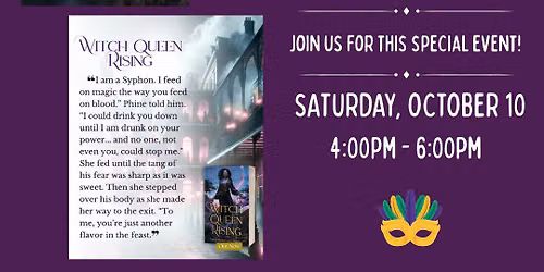 Witch Queen Rising by Savannah Stephens: Meet & Greet!