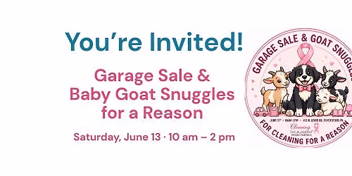 Garage Sale and Baby Goat Snuggles for a Reason \ud83d\udc10\ud83e\ude77