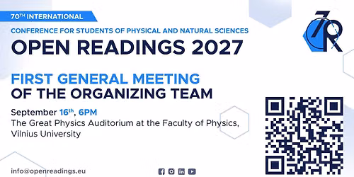 First General Meeting of the Organizing Team