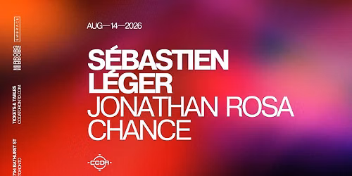 S\u00c9BASTIEN L\u00c9GER x CODA | August 14th