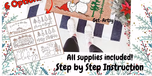 Holiday Door Mat 6 Options to Choose from.