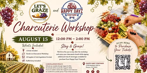 Let's Graze Charcuterie Workshop at Happy Dayz Vineyard 