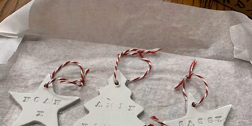 Air dry clay & decoupage Christmas decorations