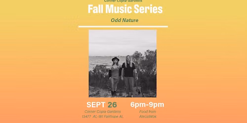Fall Music Series - Live Music with Odd Nature