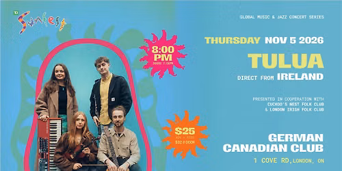 TULUA (Ireland) Presented with Cuckoo's Nest Folk Club & London Irish Folk Club