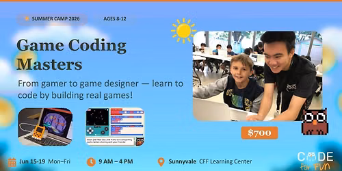 Summer Camp Begins June 15th: Game Coding Masters