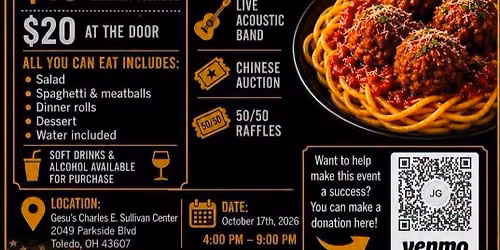 Spaghetti dinner fundraiser\/ community engagement event.