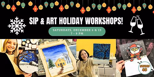 Art & Sip Holiday Workshop
