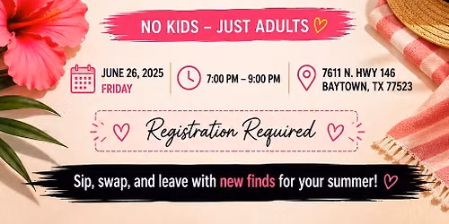 Girls night Summer Vibes Sip & Swap