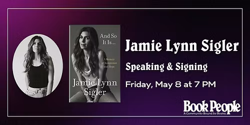 BookPeople Presents: Jamie Lynn Sigler - And So It Is...