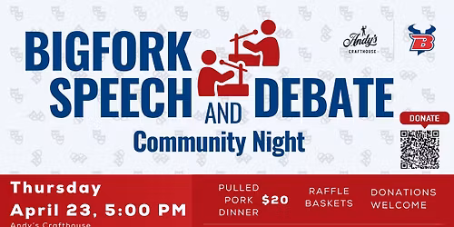 Community Night Fundraiser Bigfork Speech & Debate National's Team
