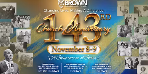 143rd Church Anniversary