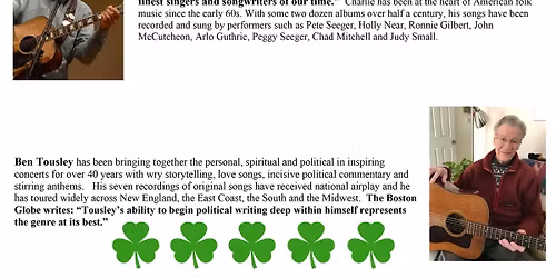 An Evening of Irish Music with Charlie King and Ben Tousley