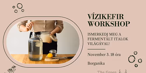 V\u00edzikefir workshop - The Green Sommelier