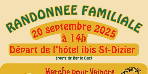 RANDONNEE FAMILLIALE : Marche pour vaincre le cancer p\u00e9diatrique