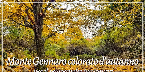 Monte Gennaro colorato d'autunno per il sentiero dei partigiani.