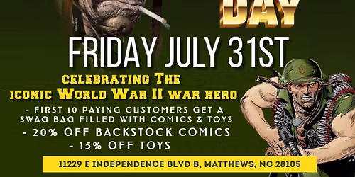 National Sgt. Rock Day \u2013 Friday, July 31st
