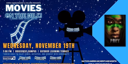 Movies on the Hill - Native American Heritage Month - Prey