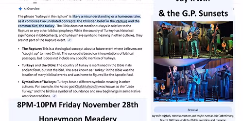 The Turkey Rapture with Jay Irwin & The G.P. Sunsets 