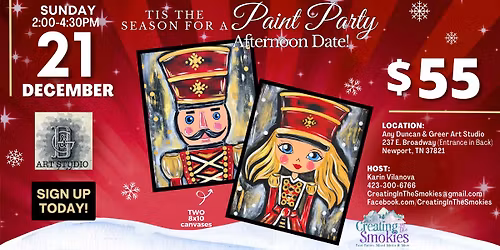 "Mr. & Mrs. Nutcracker" Date Afternoon at Duncan & Greer Art Studio