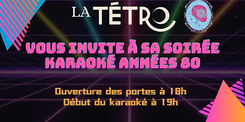 Soir\u00e9e karaok\u00e9 - th\u00e9matique ann\u00e9es 80 \ud83e\udea9