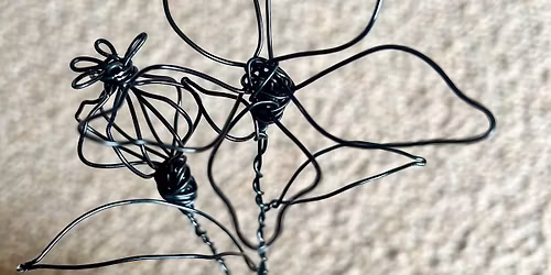 Wire flowers - in a vase