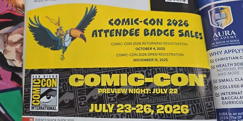 2026 San Diego Comic Con - Friday at San Diego Convention Center