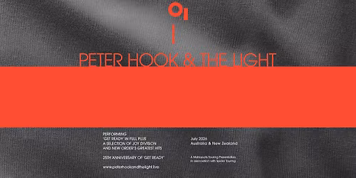 Peter Hook & The Light (UK) Australian Tour 2026 | Hindley St Music Hall