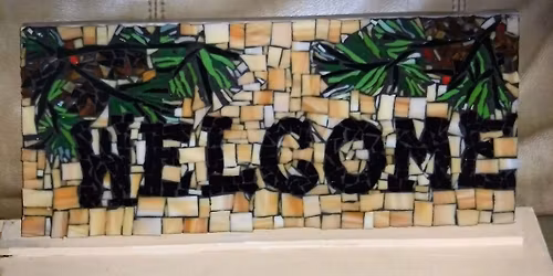 Unique Glass Mosaic Table or Sign - IGH