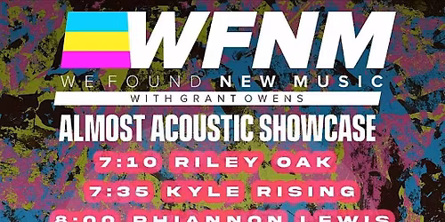 MAY WFNM: ALMOST ACOUSTIC SHOWCASE - 10 Amazing new artists!