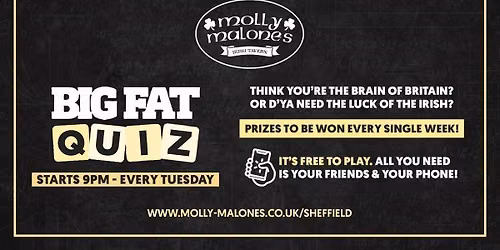 The Big Fat Quiz | Freshers | Molly Malones