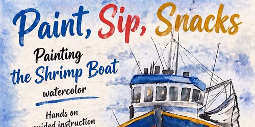 Watercolor Shrimp Boat