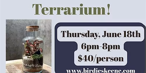 Terrarium Class at Birdies!