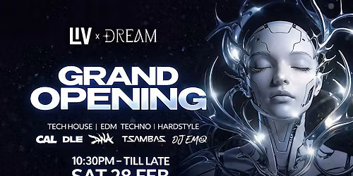 SAT 28 FEB LIV IN THE DREAM SYDNEY NIGHTCLUB - GRAND OPENING