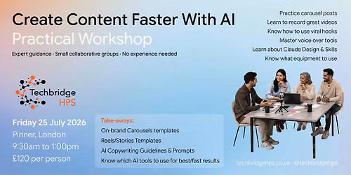 AI for Content Creation Workshop - Pinner (Drinks and snacks)