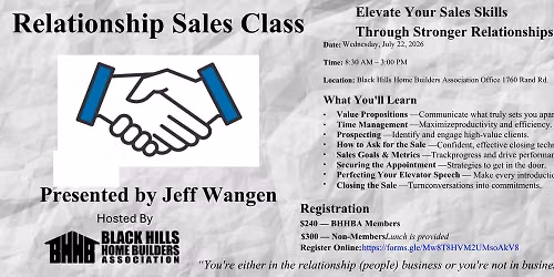 Relationship Sales Class with Jeff Wangen