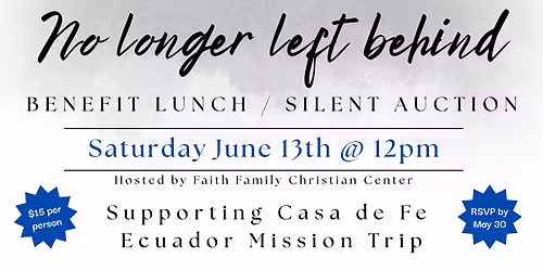 No Longer Left Behind Benefit Luncheon \/ Silent Auction