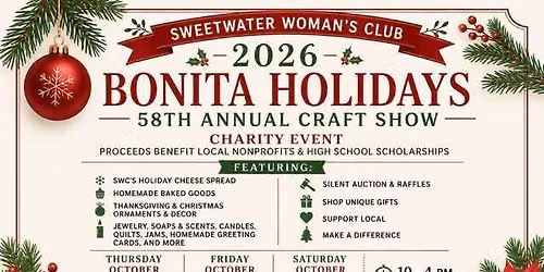 Sweetwater Woman\u2019s Club Bonita Holidays and Craft Show