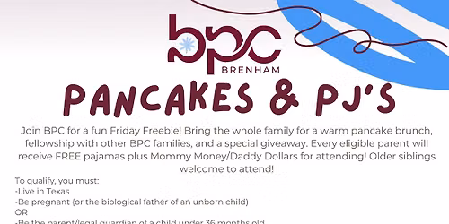 Pancakes & PJ\u2019s at Brenham Pregnancy Center! \ud83e\ude75\ud83e\udd5e