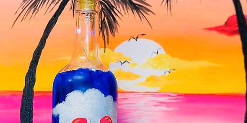 FLAMINGO BEACH BOTTLE CORK LIGHTS INCLUDED